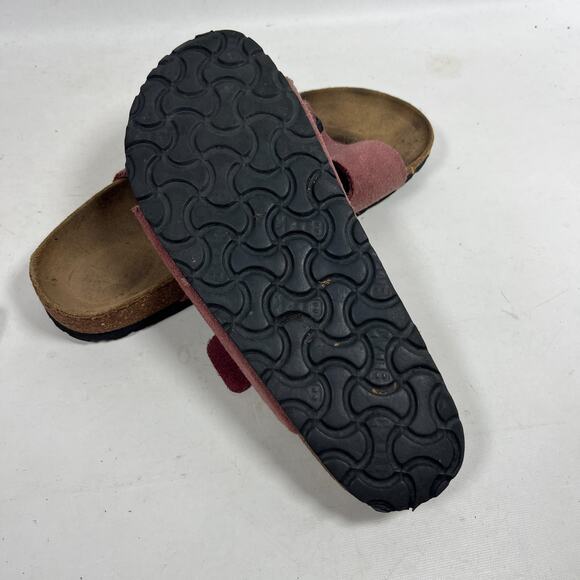 BIRKENSTOCK Sandals 38 L7 M5 Arizona Velvety Suede Leather Zinfandel Red - Picture 14 of 15